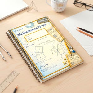 Personalized Mathematics Notes Journal - Spiral or Hardcover STEM Student Gift - Custom Math Notebook for School, Geometry & Algebra Notes