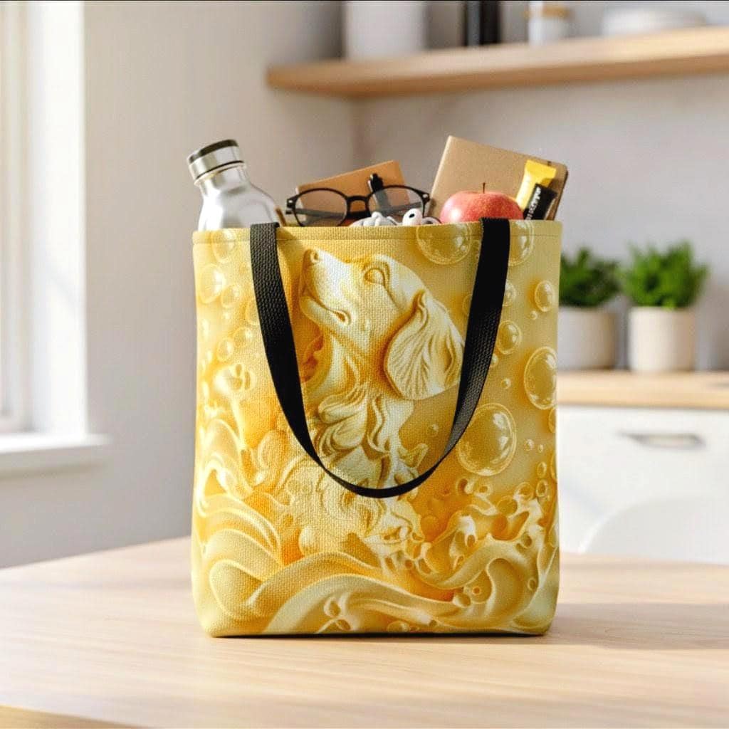 Golden Retriever Tote Bag-Personalized Dog Lover Gift-Custom Animal Carryall-Dog Mom Accessories