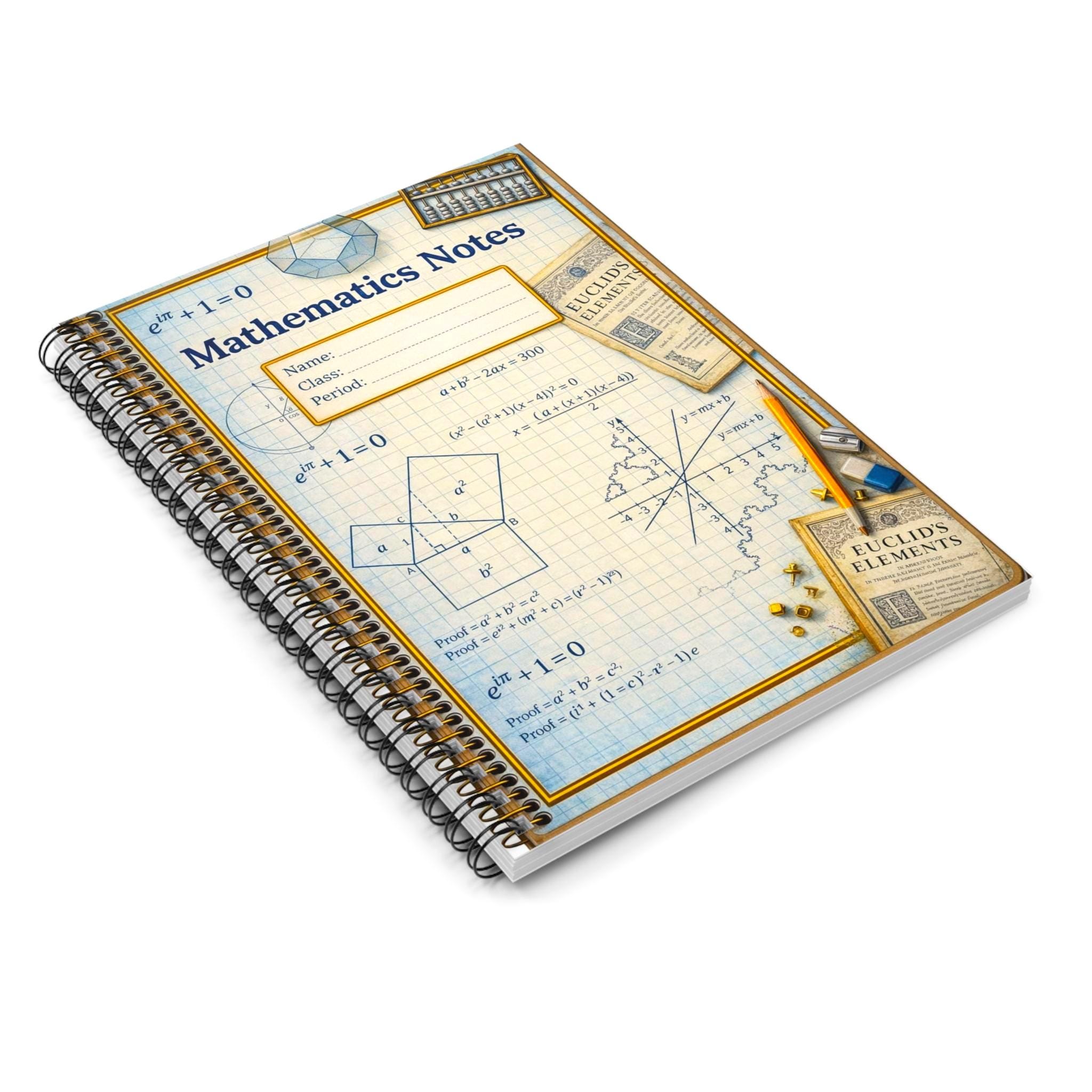 Personalized Mathematics Notes Journal - Spiral or Hardcover STEM ...