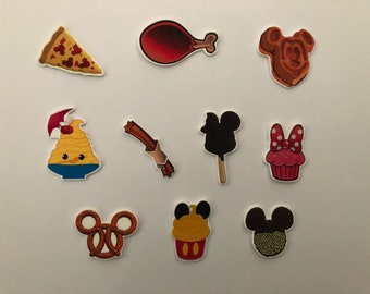 Disney Snacks Magnets Pins Disneyland Walt Disney World Dole Whip Churro Waffle Mickey Bar set of 4