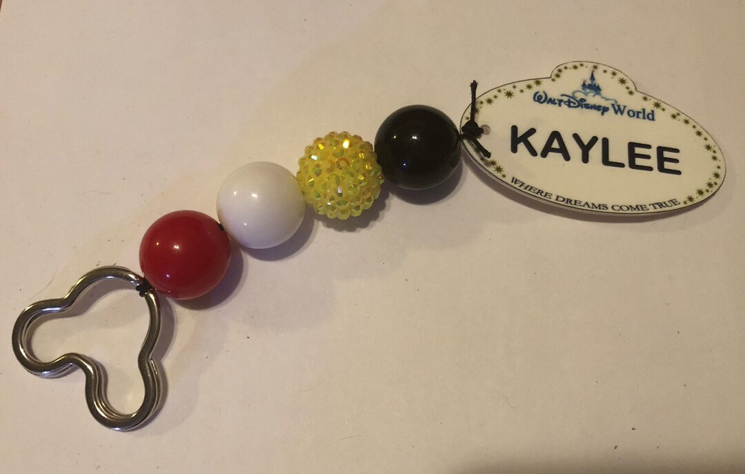 Disney Name Badge With Deluxe Keychain Personalized Etsy