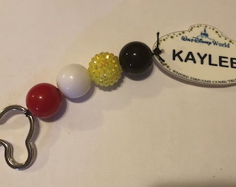 Disney name badge with deluxe keychain personalized, customizable and adorable! Inspired by all things Mouse! Disneyland Disney Cruise WDW