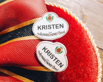 Customized Disney Inspired name badge earrings - Tower of Terror HTH  - custom, personalized, and adorable!