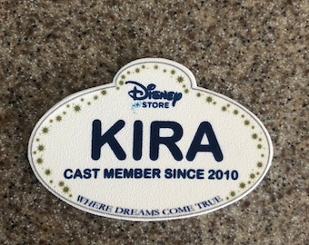 Customized Disney Inspired name badges, keychains, magnets - custom, personalized, and adorable! Disney Store Cast Member bound
