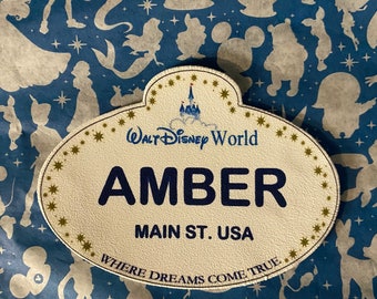 LARGE size Customized Disney Inspired name badges, keychains, magnets - personalized! Walt Disney World Disneyland Disney Cruise