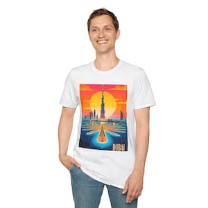 Dubai T-Shirt | Colorful Skyline Tee | Unisex Travel Shirt | Cityscape Graphic | Gift for Dubai Lovers