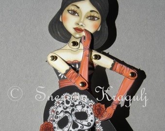 Katrina-Dia De Los Muertos Paper Doll