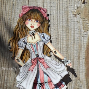 Lolita Paper Doll - Articulated Paper Doll (already cut and assembled)