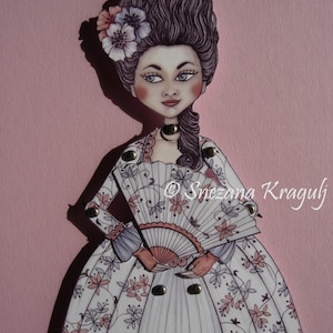 Marie Antoinette paper doll