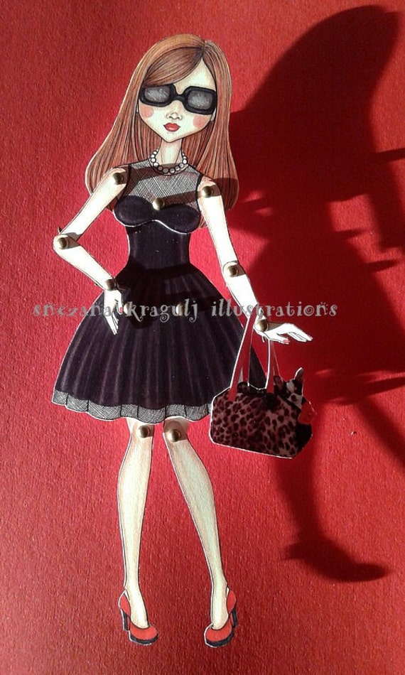 Paper dolls black lace dress hot sale