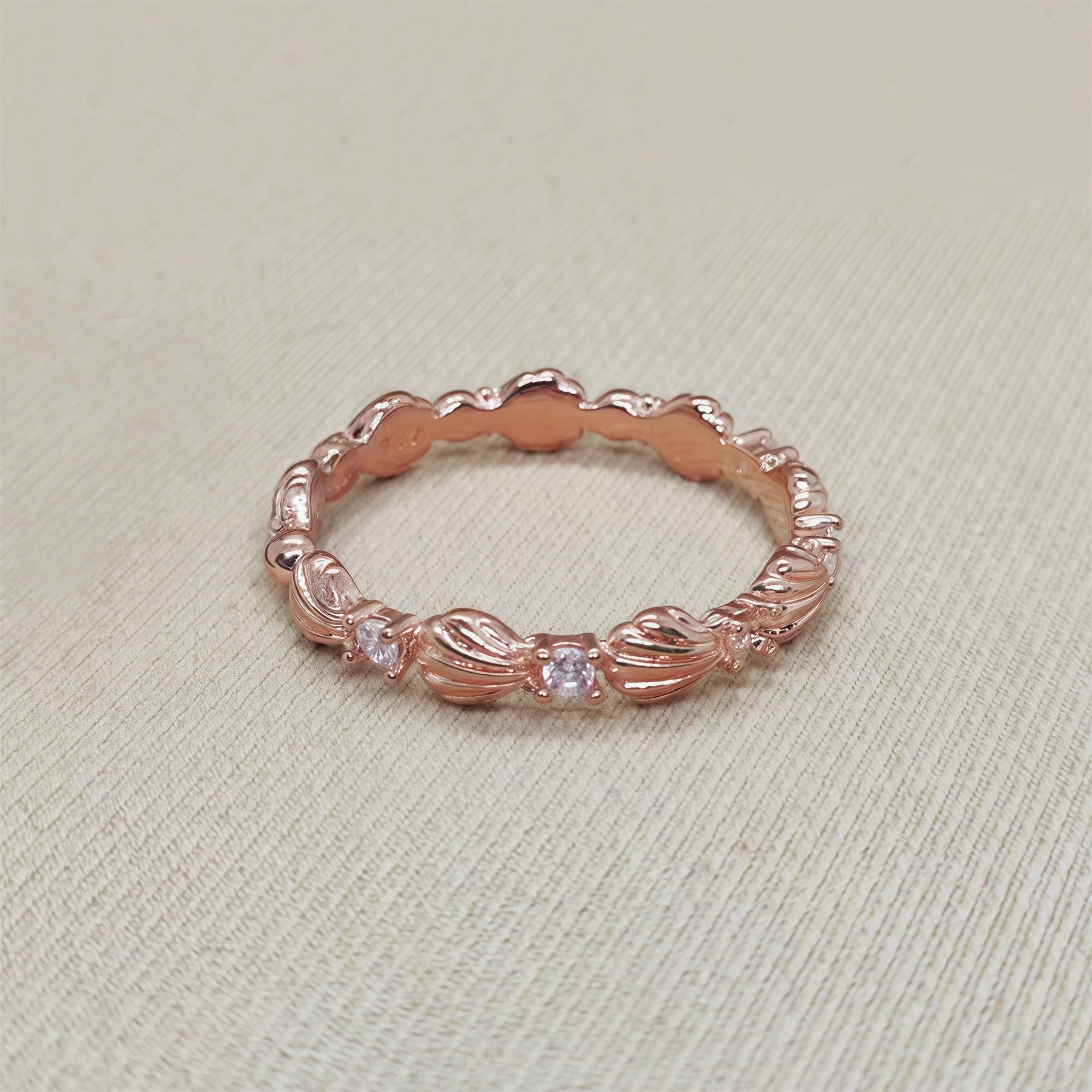 S925 Silver Ring, 14k Gold Plated Ring, Rose Gold Ring, Flower Shape Silver Ring, Gift For Her