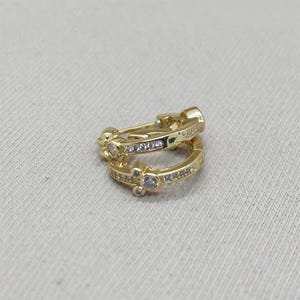 925 シルバー イヤリング、14K ゴールド メッキ フープ イヤリング、ミニー イヤリング、レディース ファッション イヤリング