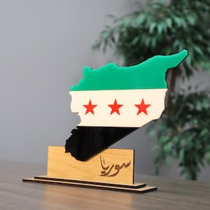 シリア国旗スタンド装飾
