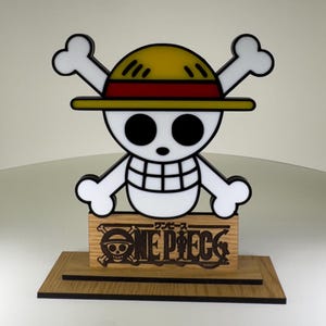 One Piece Jolly Roger Logo Display – Stand – Anime Fan Gift – Otaku Room Decor