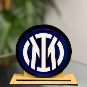 Inter Milan Stand | Customizable Football Club Decor | Soccer Fan Gift | Serie A Display