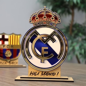 Real Madrid Stand | Customizable Soccer Club Display | Hala Madrid Decor | Football Fan Gift