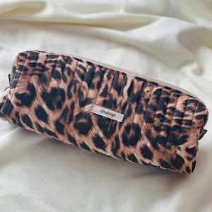 Leopard Print Hair Tool Travel Bag: Dyson Airwrap/Airstrait Organizer