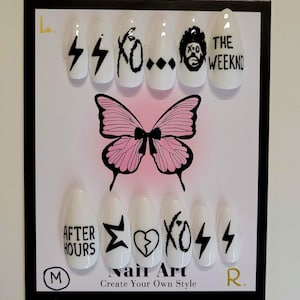 The Weeknd press on nails.