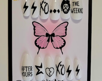 The Weeknd press on nails.