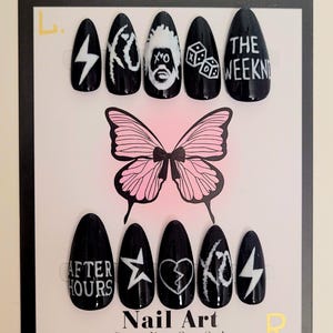 The Weeknd press on nails.