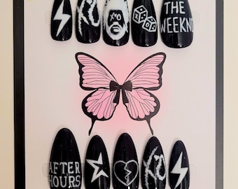 The Weeknd press on nails.