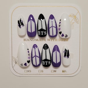 BTS press on nails.