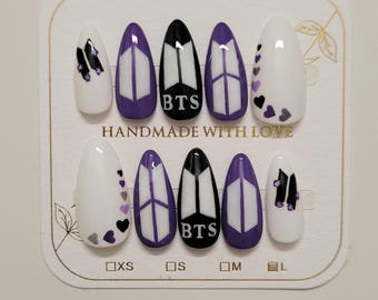 Presse BTS sur les ongles.