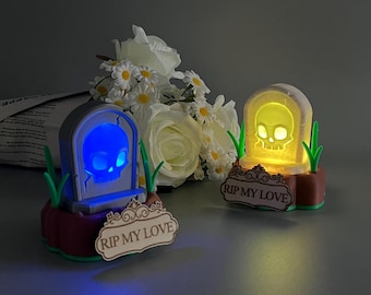 RIP Candle Desk Keepsake, Breakup or Friendship Farewell Gift, Moving On Personalized Glow Lamp with Remote, Emotional Tabletop for Her
