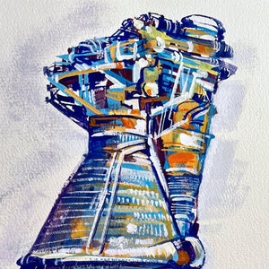 Apollo Saturn V F1 Rocket Engine Fine Art Poster image 1