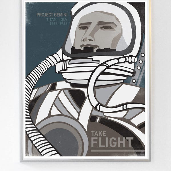 11 x 14 Zwillinge Titan II GLV nehmen Flug Astronaut, Wissenschaft Poster Kunstdruck, NASA-Kunst, Stellar Science Series™