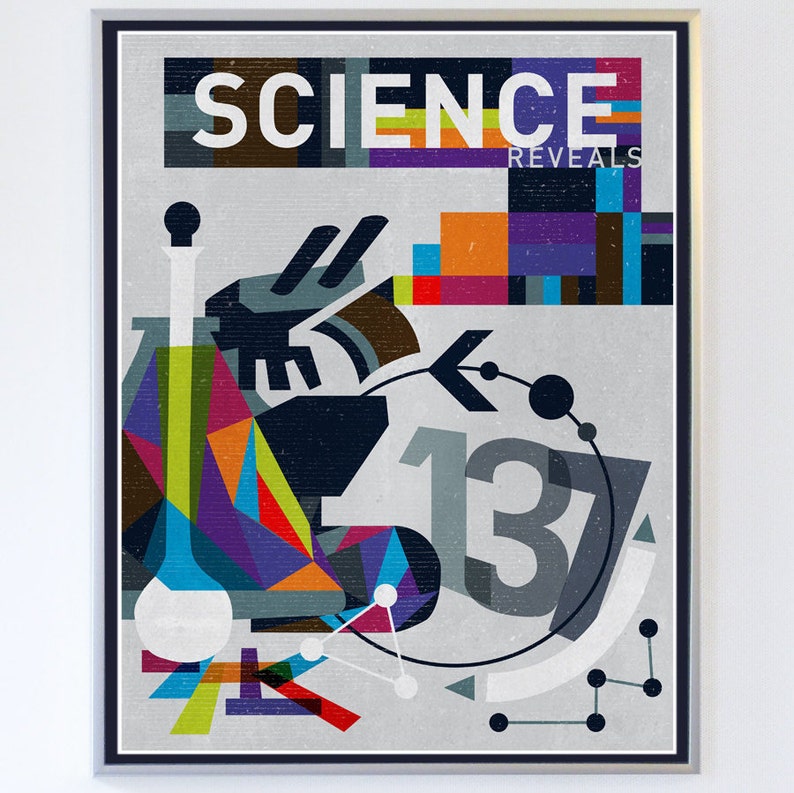 11x14 Science Reveals Science Art Print, Science Poster, Art Print