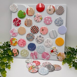 Set of 5 Office Magnets, Refrigerator Magnets, Flair Button Magnets, Bridesmaid Gift, Easter Basket Filler, Mother’s Day Gift,