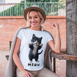 Cute Cat PNG Design for T-Shirt, Mug, Tote Bag – Kawaii Kitty Sublimation File – Funny Cartoon Pet Art – Instant Download