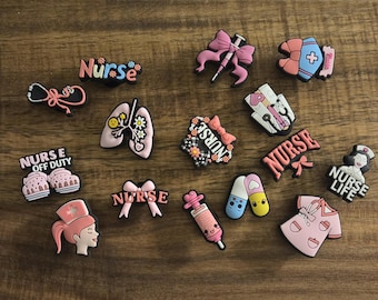 Adornos para zapatos de enfermera: adorables adornos para zapatos de profesionales médicos.