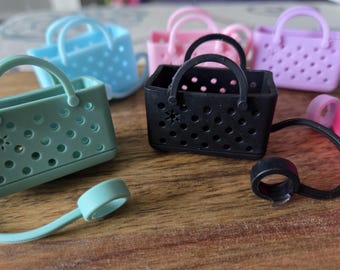 Mini Bogg Bag Straw Topper: Stanley Tumbler Accessory, Nurse Gift
