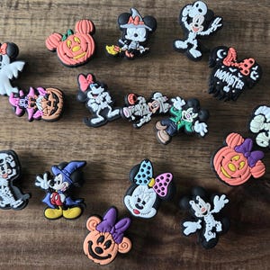 Adornos para zapatos de Halloween con personajes de Mickey y Minnie de Disney, accesorios para zapatos, joyas para zapatos, adornos para zapatos, accesorios para adornos para zapatos