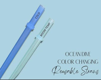 Reusable Color Changing Tumbler Straws: Acrylic 11 inch