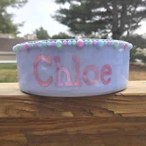 Personalized Pet Bowl, Custom Stainless Steel Dog Cat Feeder, 64oz