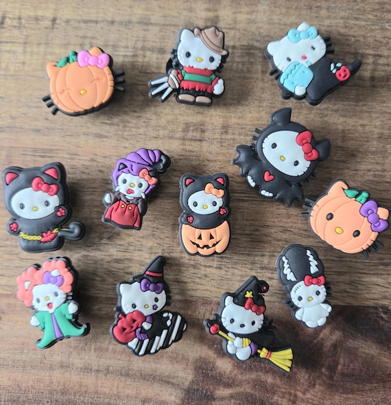 Kitty Halloween Shoe Charms: PVC Shoe Accessories