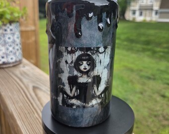 Gothic Dolls and Puppets Tumbler with 3D Drip Rim, Stainless Steel