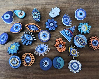 Pingentes de sapato Boho Olho Grego: Acessórios Místicos para Calçados