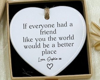 Friendship Gift, If Everyone Had a Friend Like You, Best Friend Gifts, Thank You Gift, Friendship Gift Heart Ornament, Gift for Friend