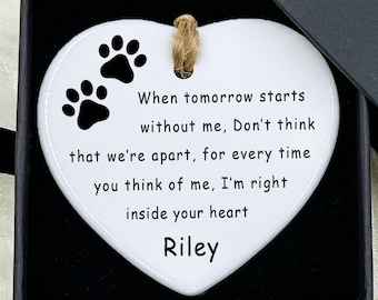 Custom Pet Loss Gift, Pet Memorial Ornament, Pet Mom Gift, Pet Grave Markers, Sympathy, Funeral, Dog Loss, Cat Loss