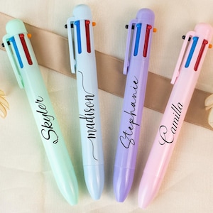 Personalisierbarer Name Farbiger Kugelschreiber 6 in 1, Color Clip Tintenstift, Geschenke für Lehrer, Studenten, Geschenke für Sie, Marker, Firmenbedarf