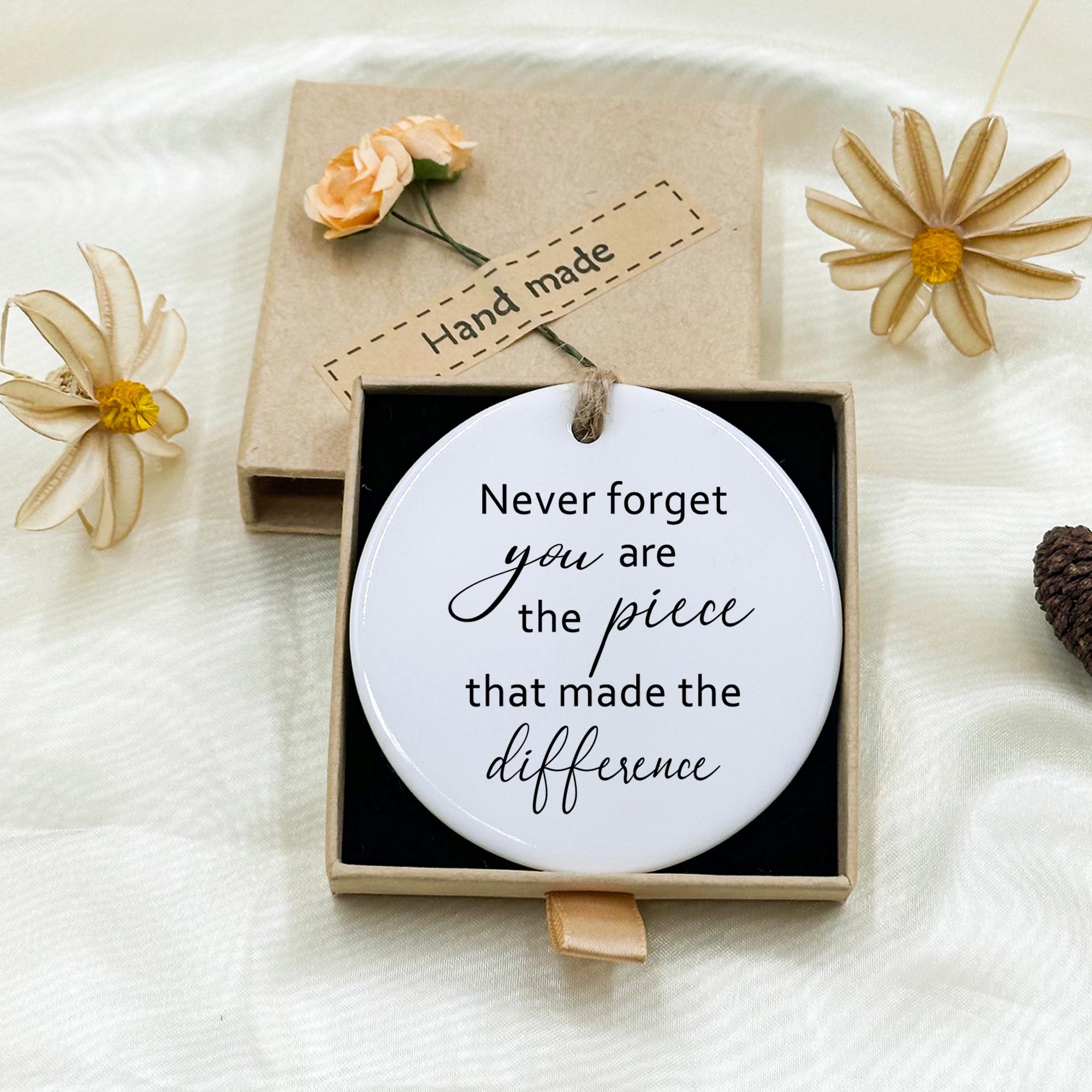 ORIGACH Targa Acrilica 3D A Forma Di Puzzle Per Colleghi In Partenza | Regalo Di Pensionamento Con Frase 'Never Forget You Are The Piece'