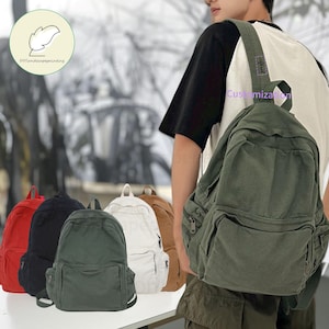 Stylish And Practical Large Capacity Backpack – Zippered Canvas Backpack, Perfect For School, Travel, Or As A Unique Personalized Gift,Bag