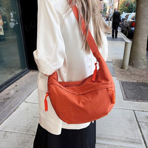 Nylon Crossbody Bag–large Capacity Shoulder Bag,Multi-pocket Shoulder Bag, Gifts for Mom,Dumpling Handbag,Simple Shoulder Bag,Gifts for Her
