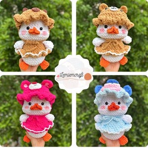 4in1 Duck Costume Crochet–Easy Plushie Pattern (Digital PDF)