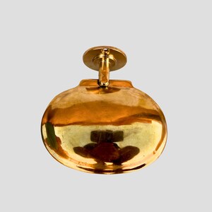 Unlacquered brass soap dish, handmade wall mounted bathroom accessory.