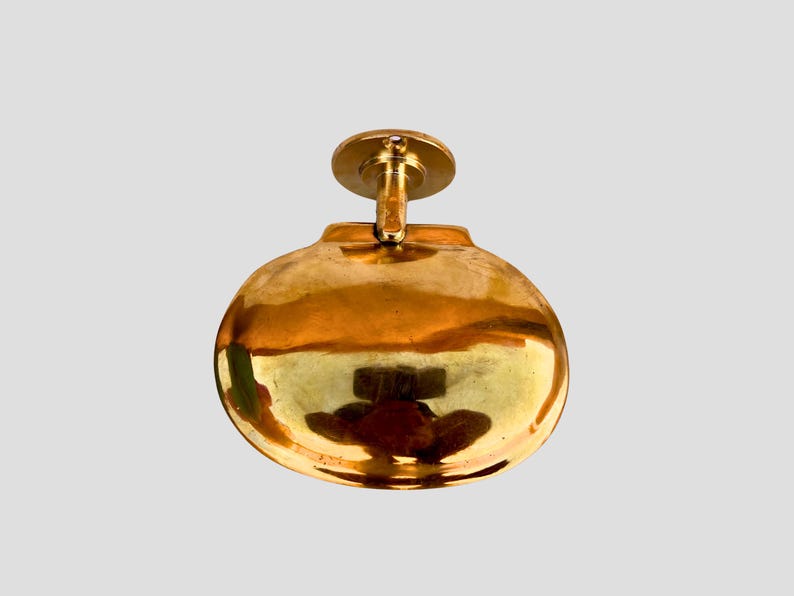 Unlacquered brass soap dish, handmade wall mounted bathroom accessory.